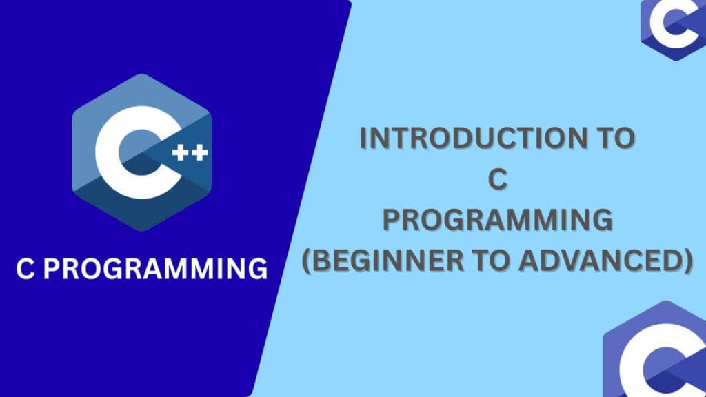 C Programming Introduction blog post, featuring a visual elements symbolizing history, core concepts, and use cases like operating systems and embedded systems.
