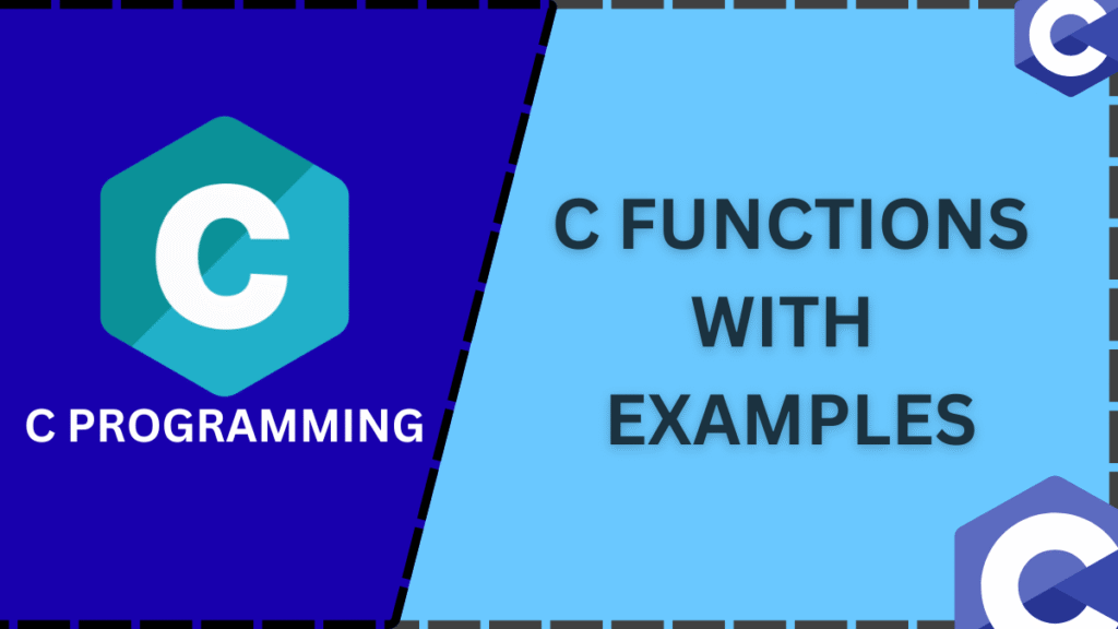 A flow diagram of a C function showing data entering as arguments, a processing block labeled 'Function Body', and an arrow pointing out for the 'Return Value'.